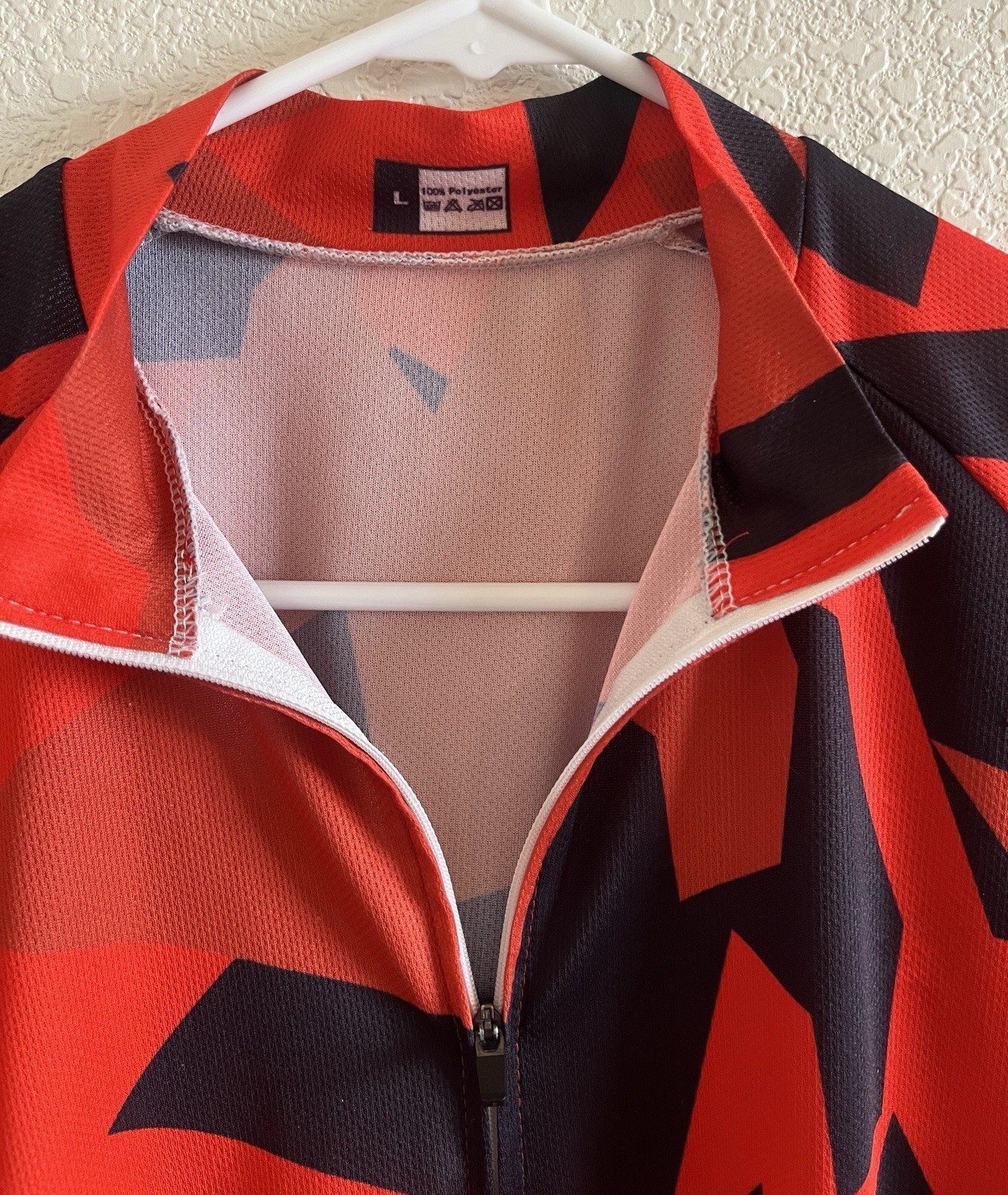 Lot of 5 Mens Cycling Jerseys ALL LARGE Unbranded Full Zip