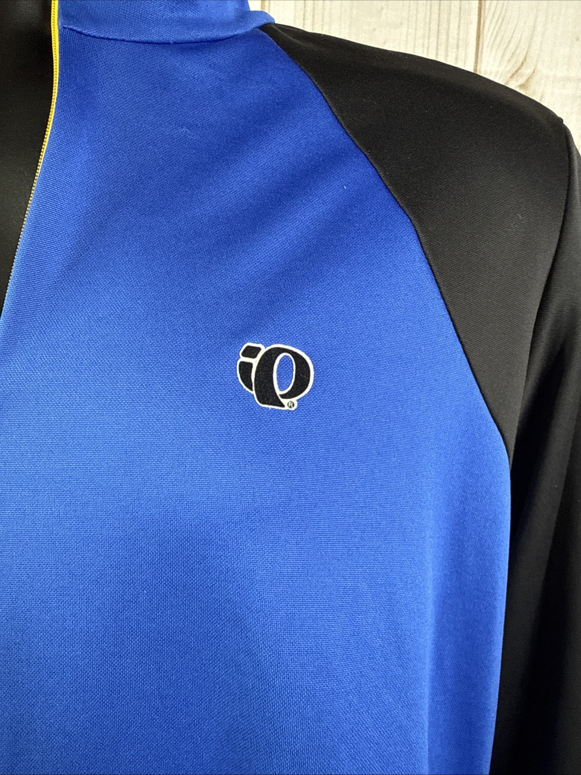 Pearl Izumi Blue Quarter Zip Long Sleeve Cycling Jersey Mock Neck Men’s L LARGE