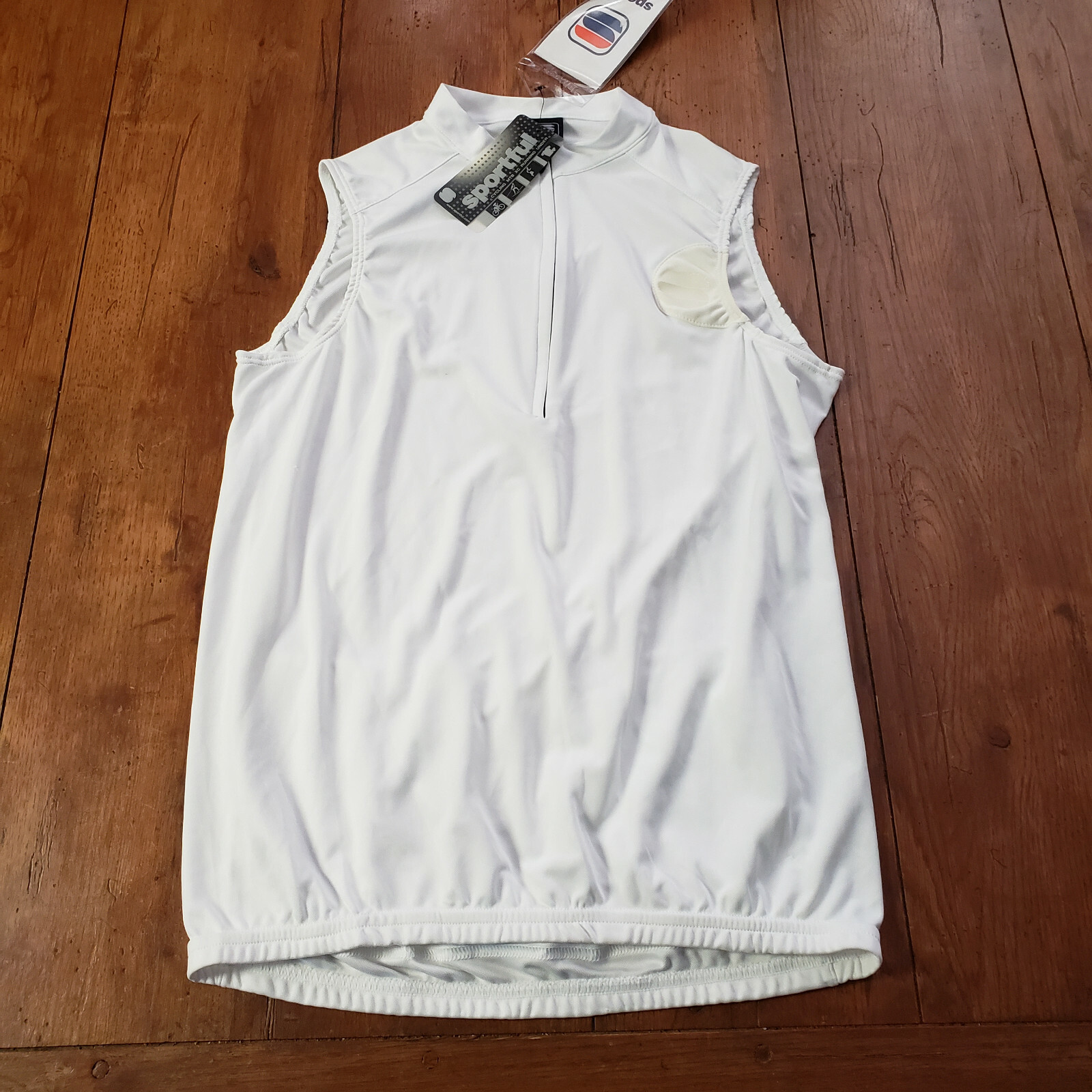 Sportful Womens Large Cycling Jersey Sleeveless White New Old Stock NOS 2005 L