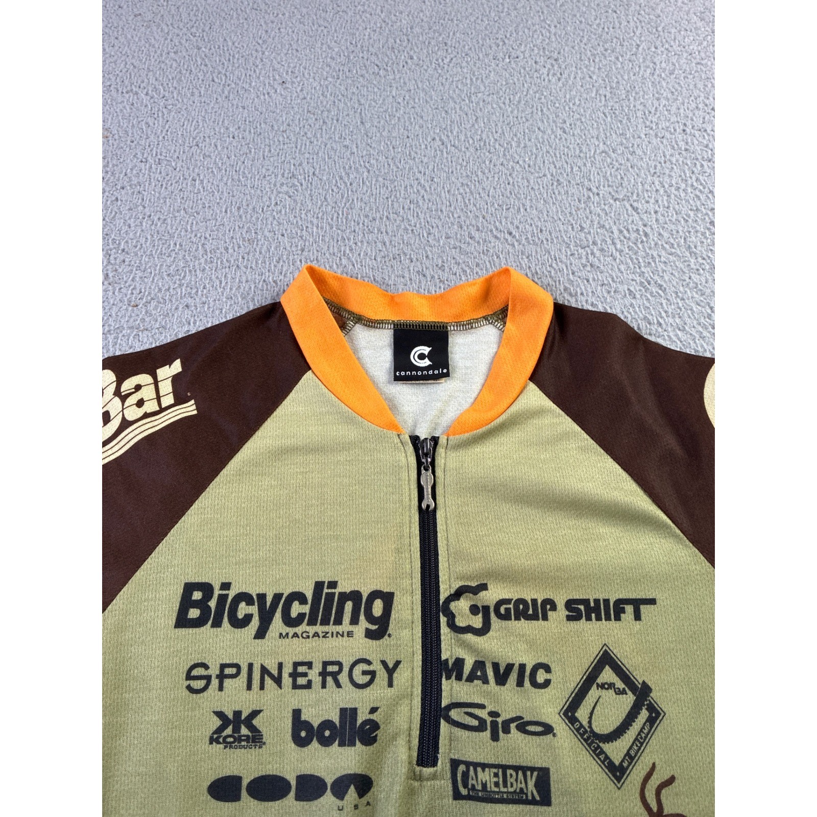 VTG 90s Cannondale Cycling Jersey MTB Mens XL Power Bar Dirt Camp Made In USA