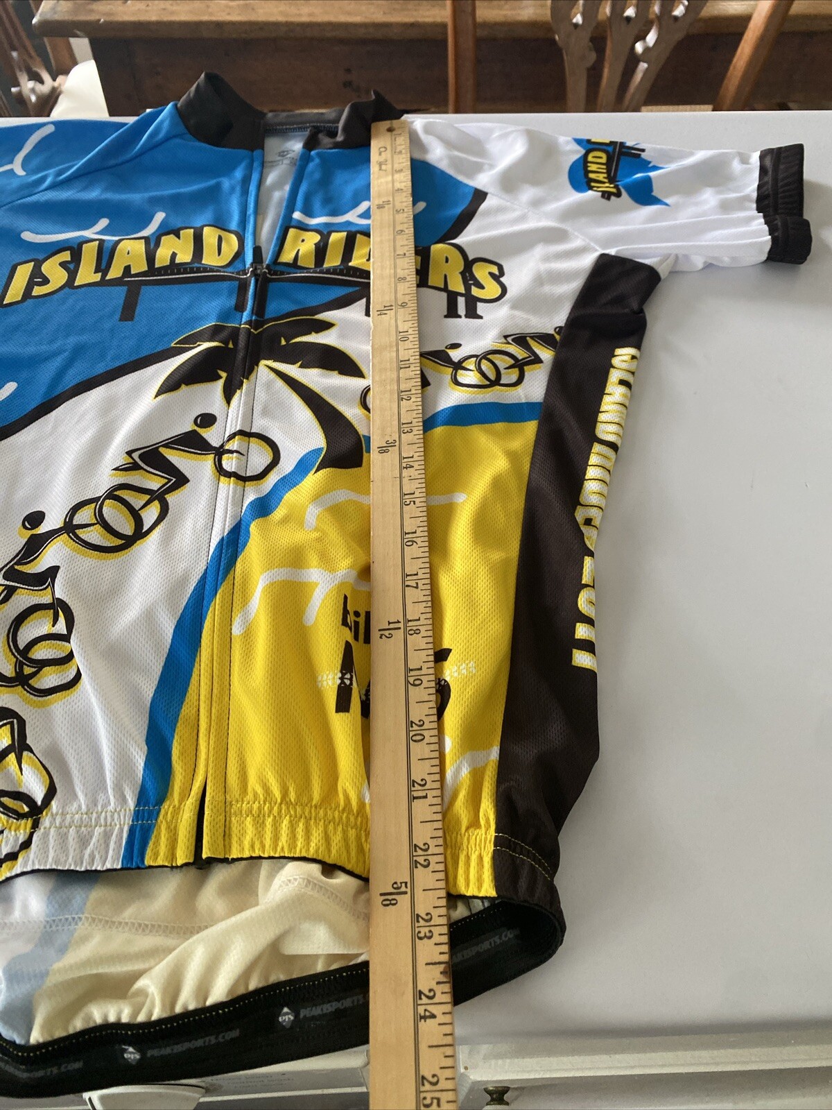 Peak 1 Full Zip Unisex XS Cycling Jersey Bike Bk Pockets Island Rides 2017 NWOT