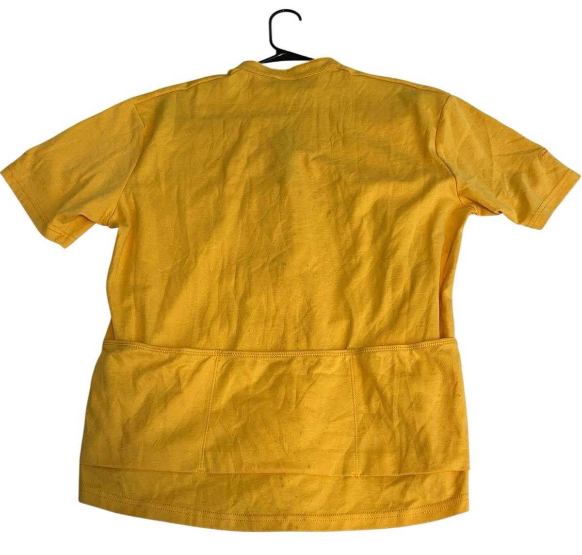 Vtg Nike Echelon Mens XL Yellow Cycling Jersey 1/4 Zip Made In USA 90’s