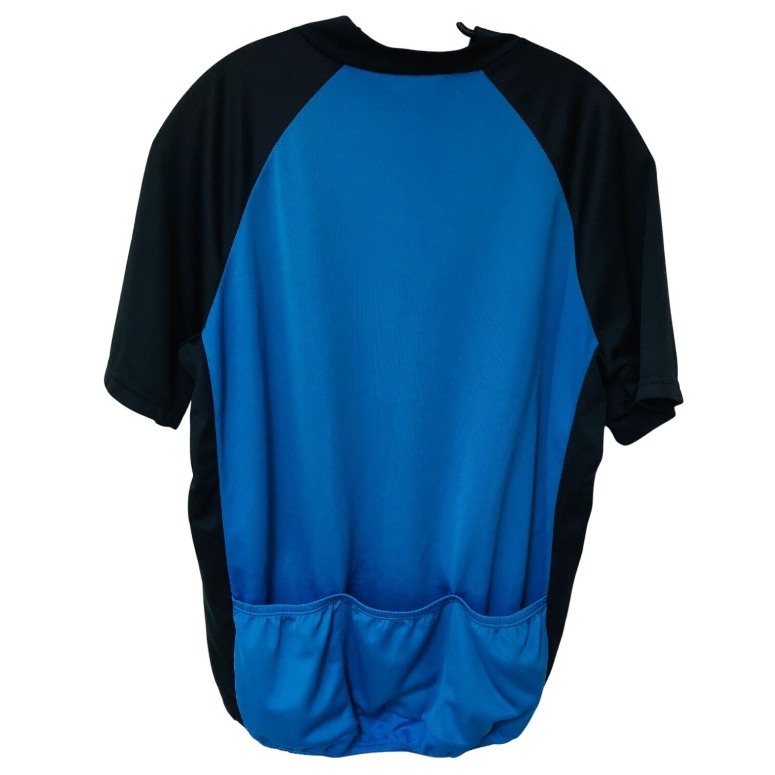 Free Wear Mens Cycling Jersey Shirt M Pockets Biking Blue Compression 1/2 Zip