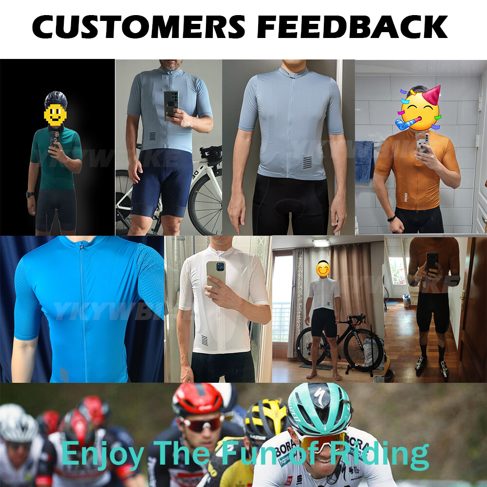 YKYWBIKE Mens Bike Cycling Jersey Short Sleeve Top Bicycle Shirt Maillots Pocket