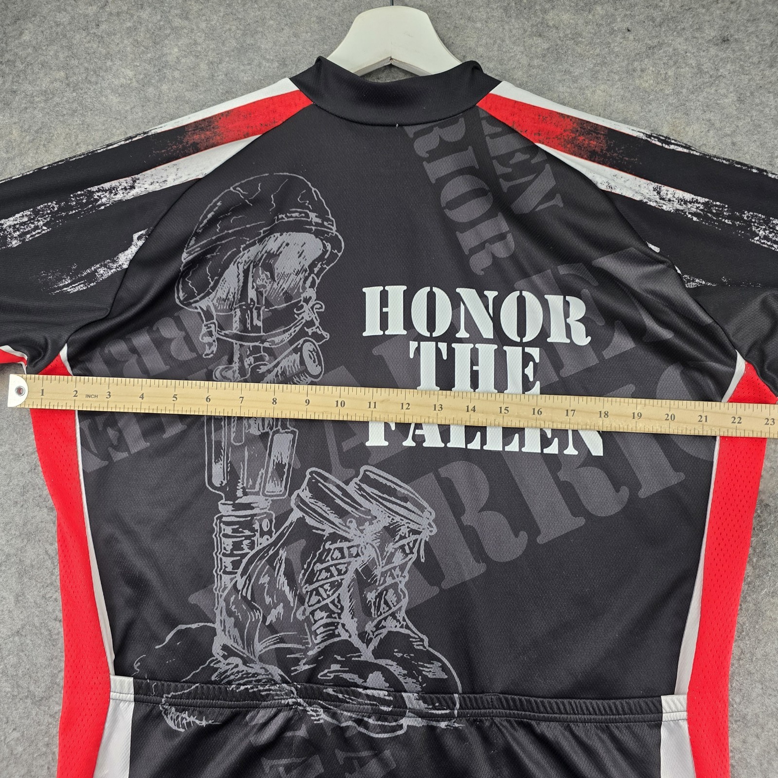 Sportswear 83 Men’s XXL Cycling Jersey Honor The Fallen USA Flag Full Zip Bike