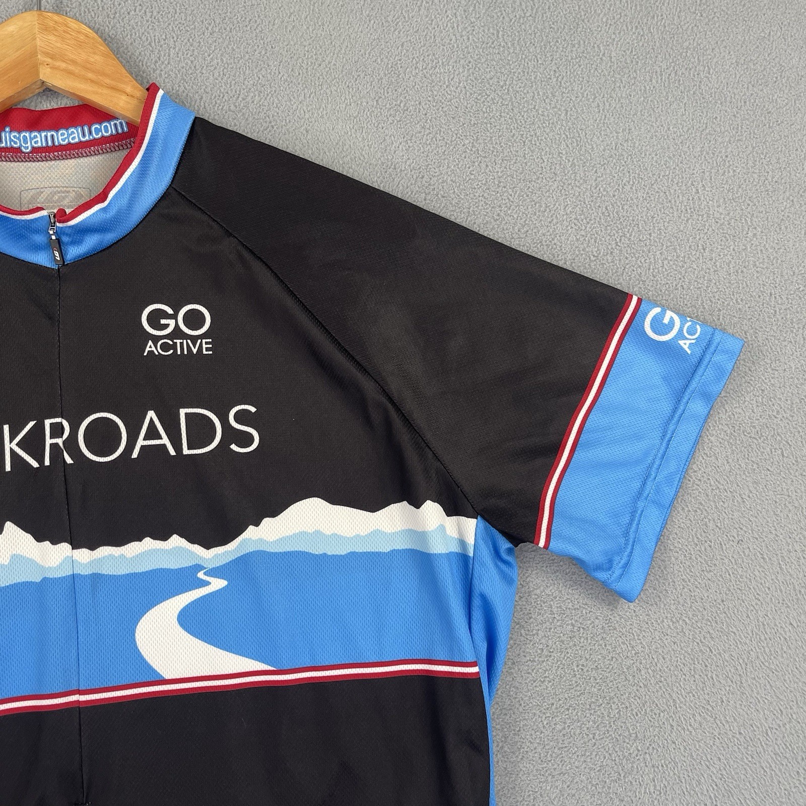 Louis Garneau Cycling Jersey Men XL Black Full Zip Short Sleeve Performance 3