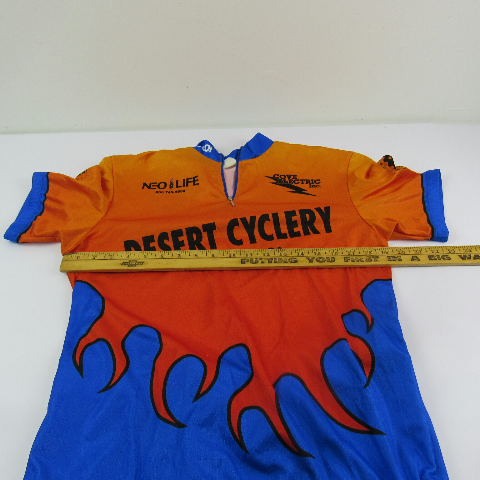 Cycling Jersey Men’s Shirt Cyclery Palm Springs California Flames Graphics