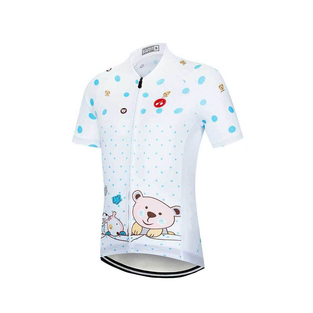 Kids Cycling Jersey Short Sleeve Girls Boys Bike Jersey Cycling Clothes Shirt