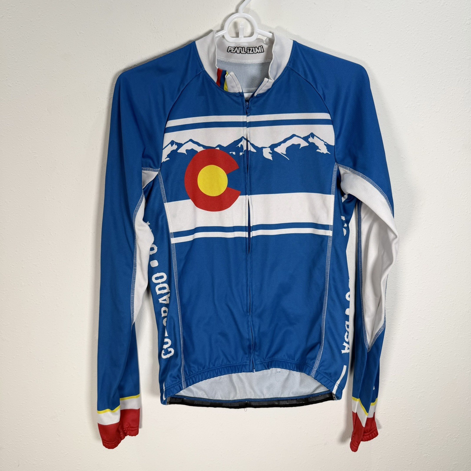 Pearl Izumi Cycling Jersey Mens Thermal Long Sleeve Size Small Colorado Mountain
