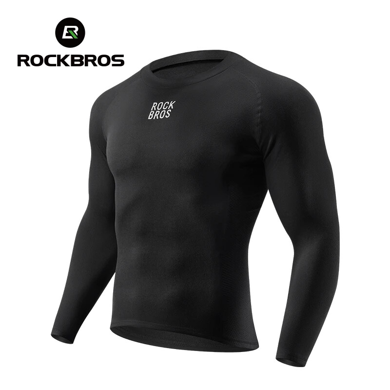 ROCKBROS Winter Cycling Base Layers Absorb Sweat Breathable Fleece Bicycle Shirt