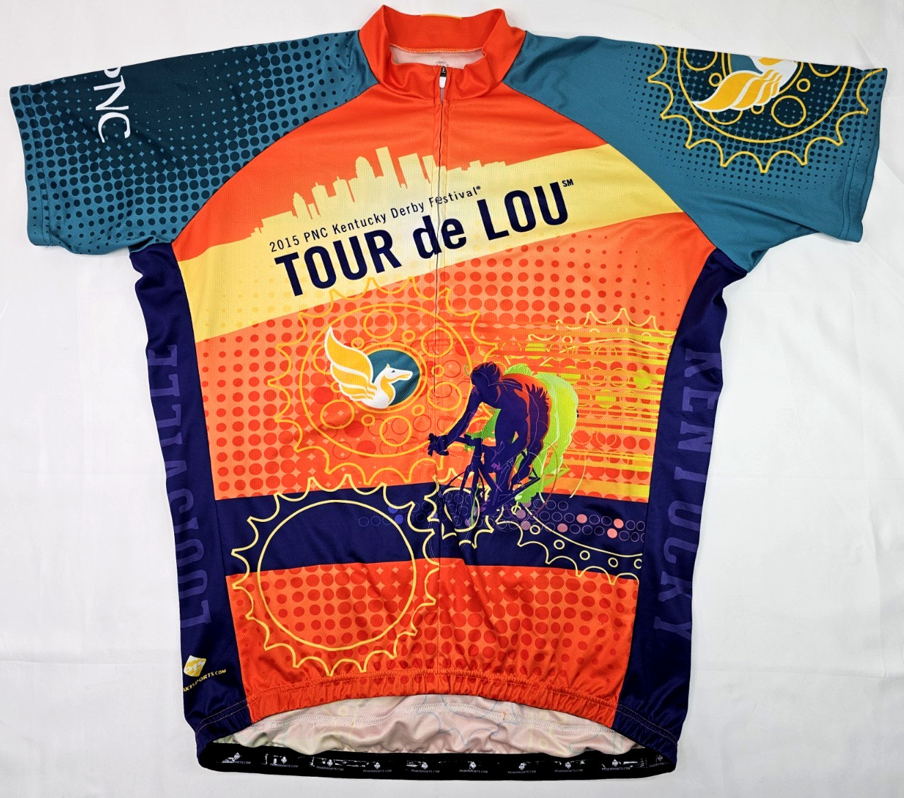 Peak 1 Sports Cycling Jersey Unisex 2XL (48″ Chest) Tour Lou Kentucky Derby 2015