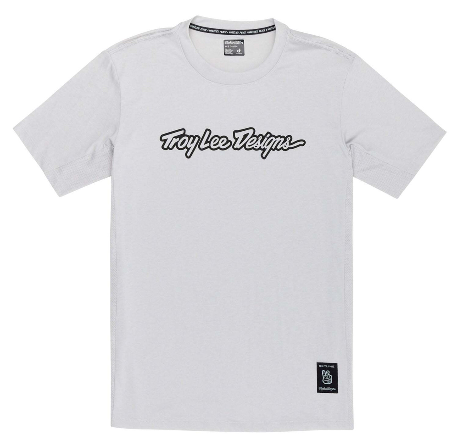 Troy Lee Designs Skyline Short Sleeve Ride Tee Signature Mist Gray Medium