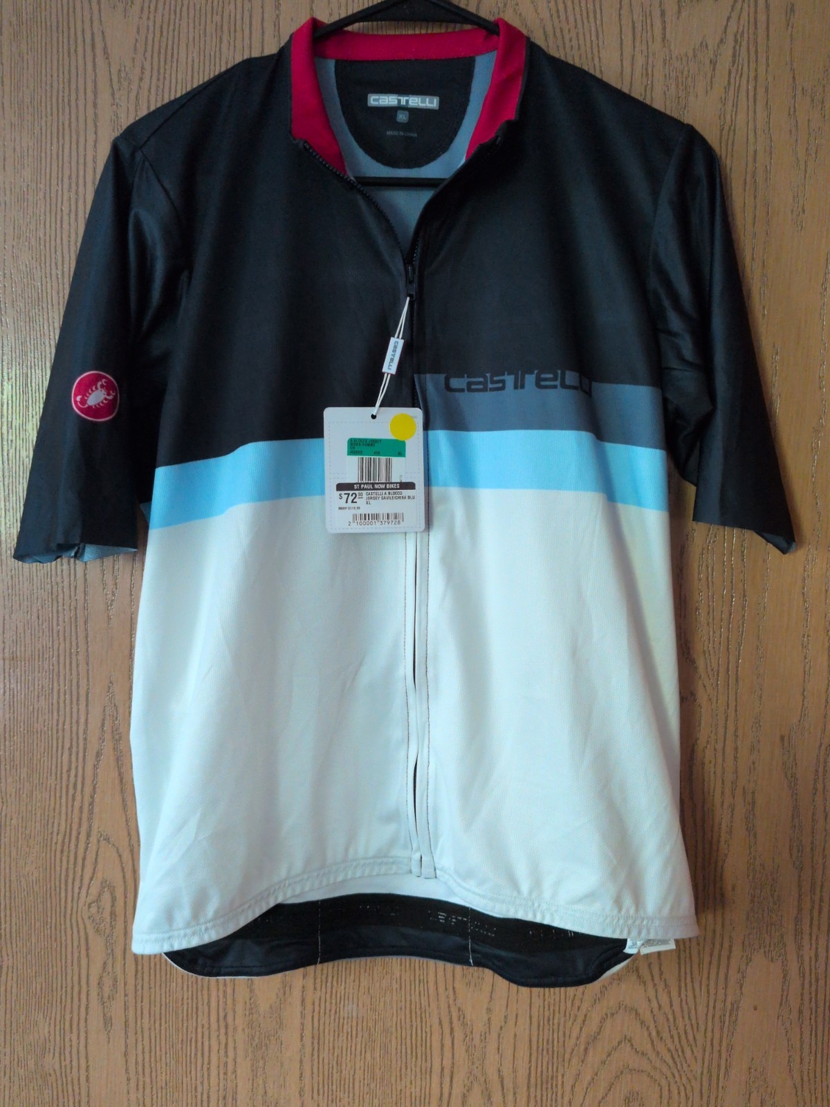 Castelli A Blocco Men’s Cycling Jersey XL NWT Savile Blue/China Blue 4522017