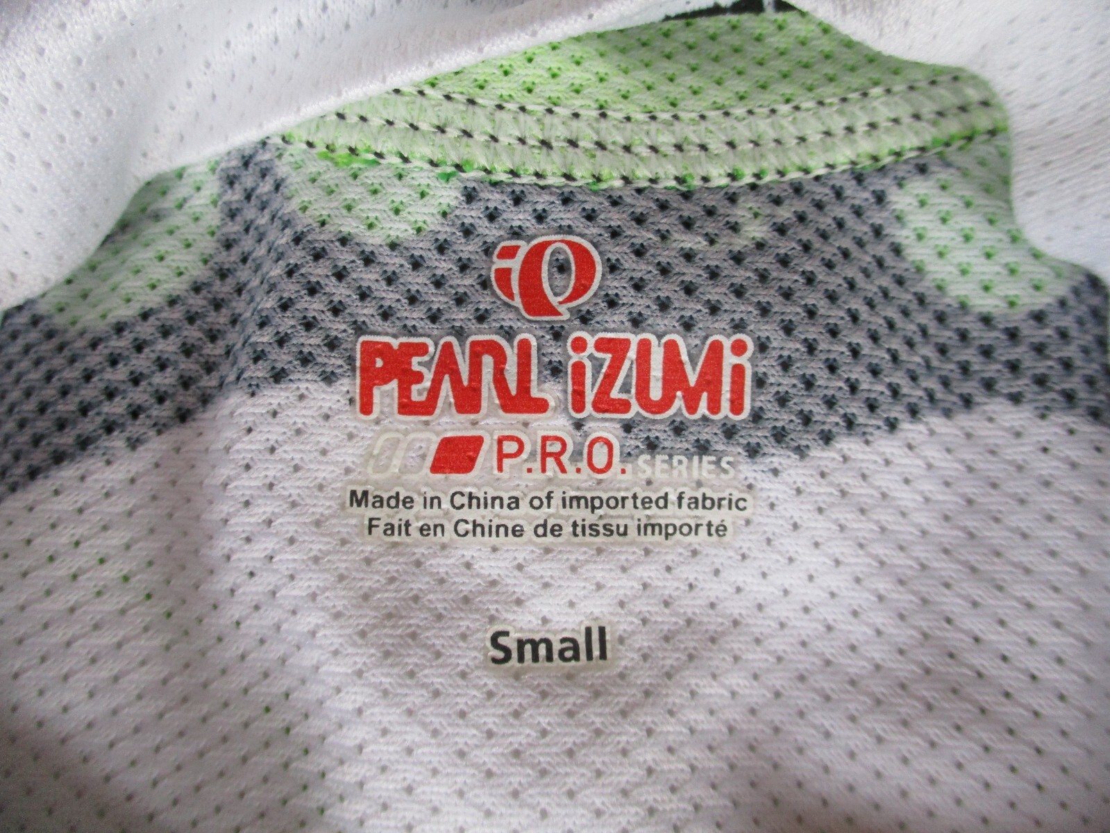 PEARL IZUMI Green White Black BIG RING Cycling Jersey, Riding Shirt, SMALL
