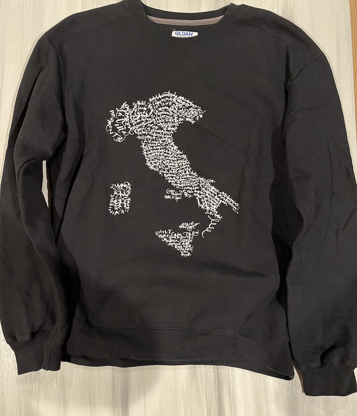 Women’s Medium Black Chianti Classico Boot Of Italy Pullover Sweater