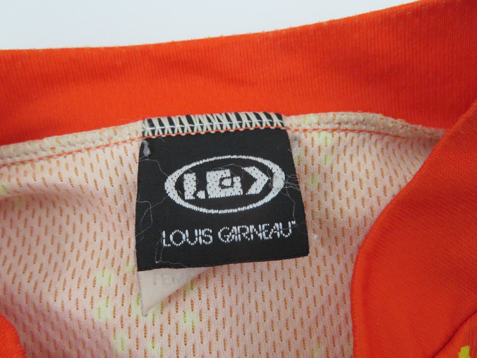 Vtg Louis Garneau Race Half Zip Pro Cycling Bike Jersey Womens Medium Road MTB