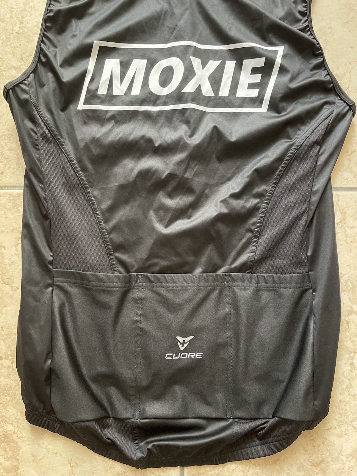 Cuore Men’s Sleeveless Moxie Racing Cycling Vest Black Large Training Bike Top