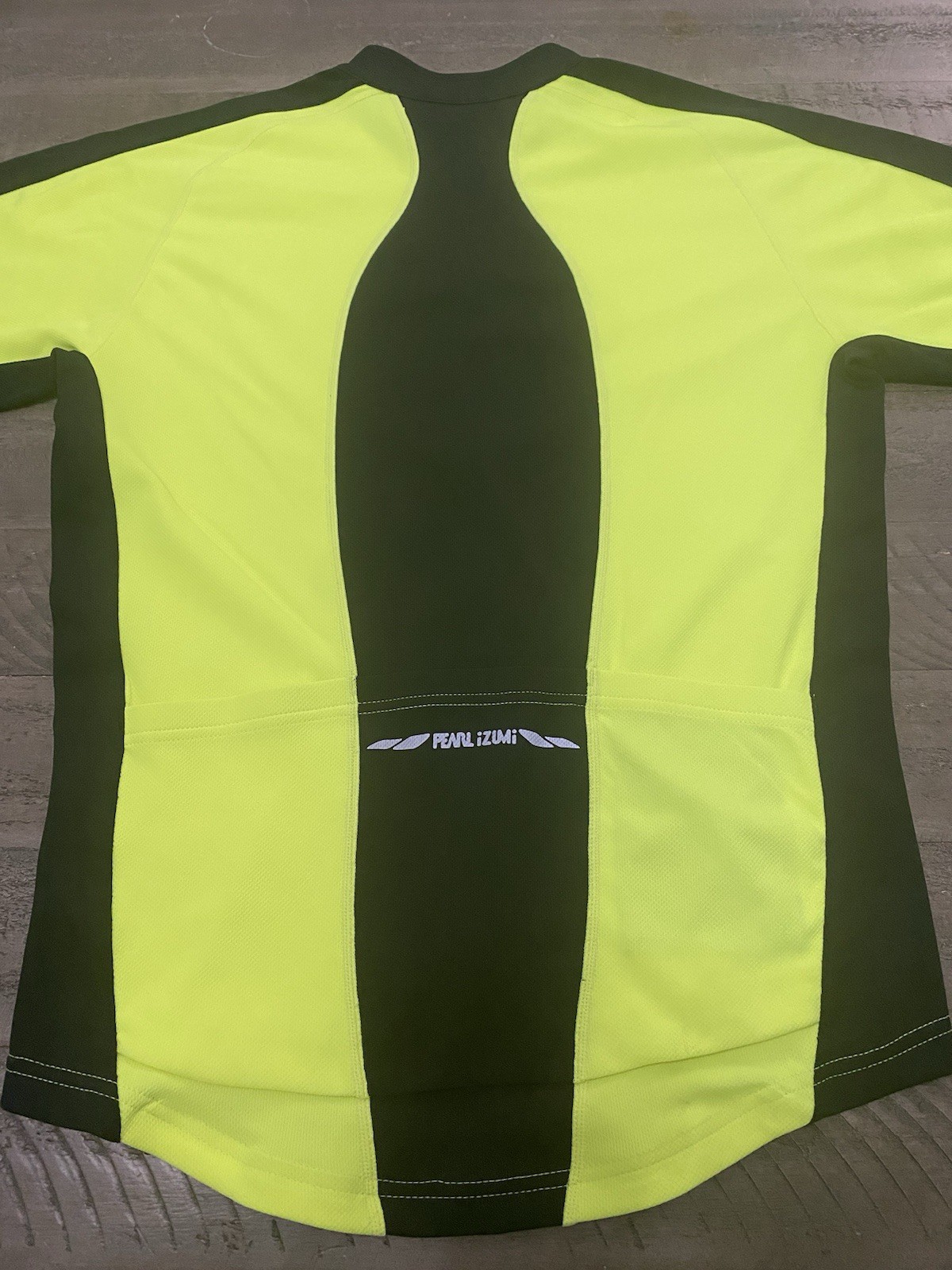 Pearl Izumi Jersey Neon Green Full Zip Short Sleeve Cycling Bike Bicycle Men’s S