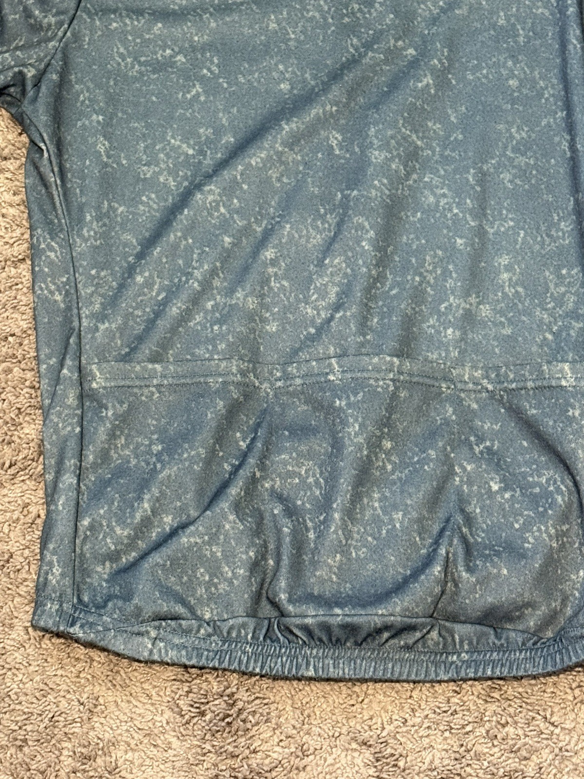 Vintage 90s Trek USA Cycling Jersey Retro blue-grey 1/4 zip acid wash mens Med