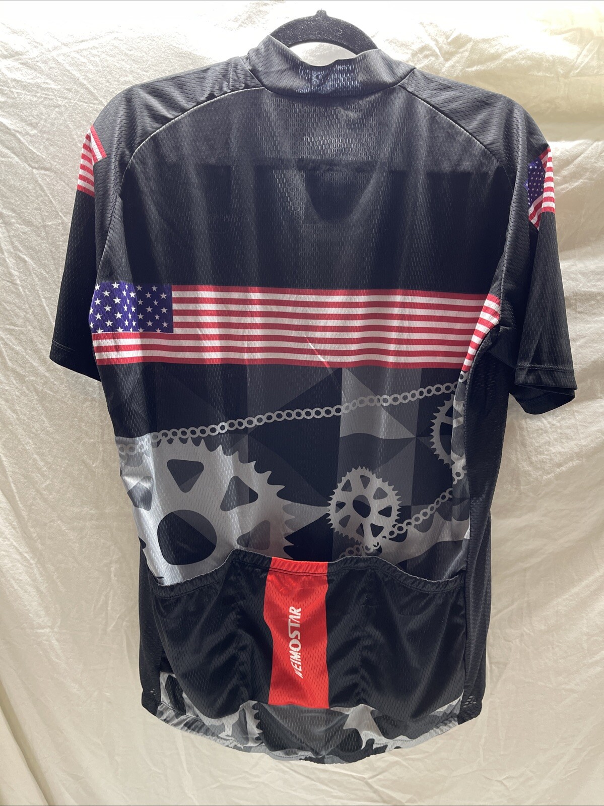 Womens Weimostar Team USA Cycling shirt XXL american flag sprocket chain