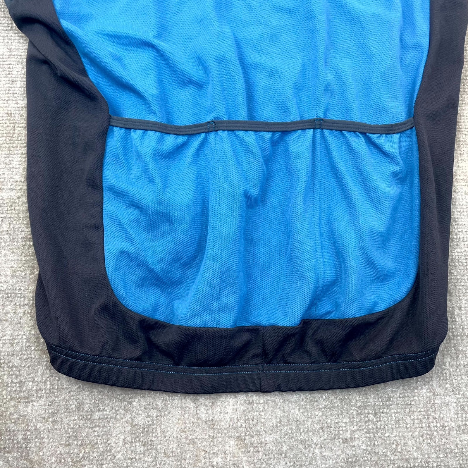 REI Cycling Jersey Mens XL Blue Logo Racing Athleisure Moisture Wicking Full Zip