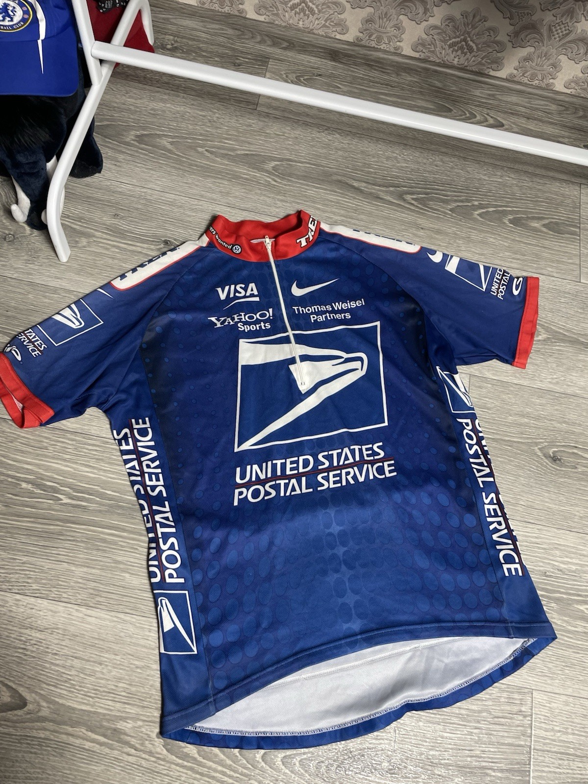 Nike Italy USPS United States Postal Service Trek Large 1/2 Zip Cycling Jersey