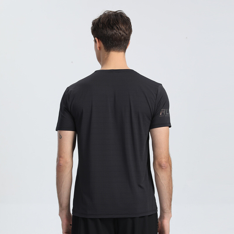 Men Women’s Short Sleeve Printed Round Neck Fitness Ice Silk Quick Dry T-shirt