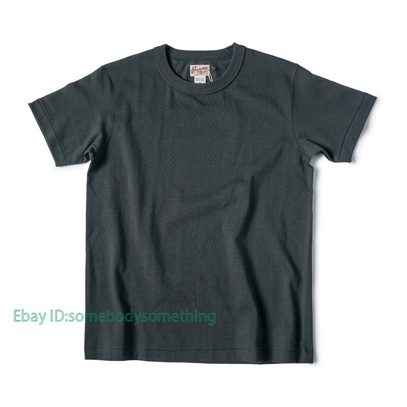 BRONSON Vintage Loopwheel Athletic T-Shirt Men Basic Tee 100% Cotton T