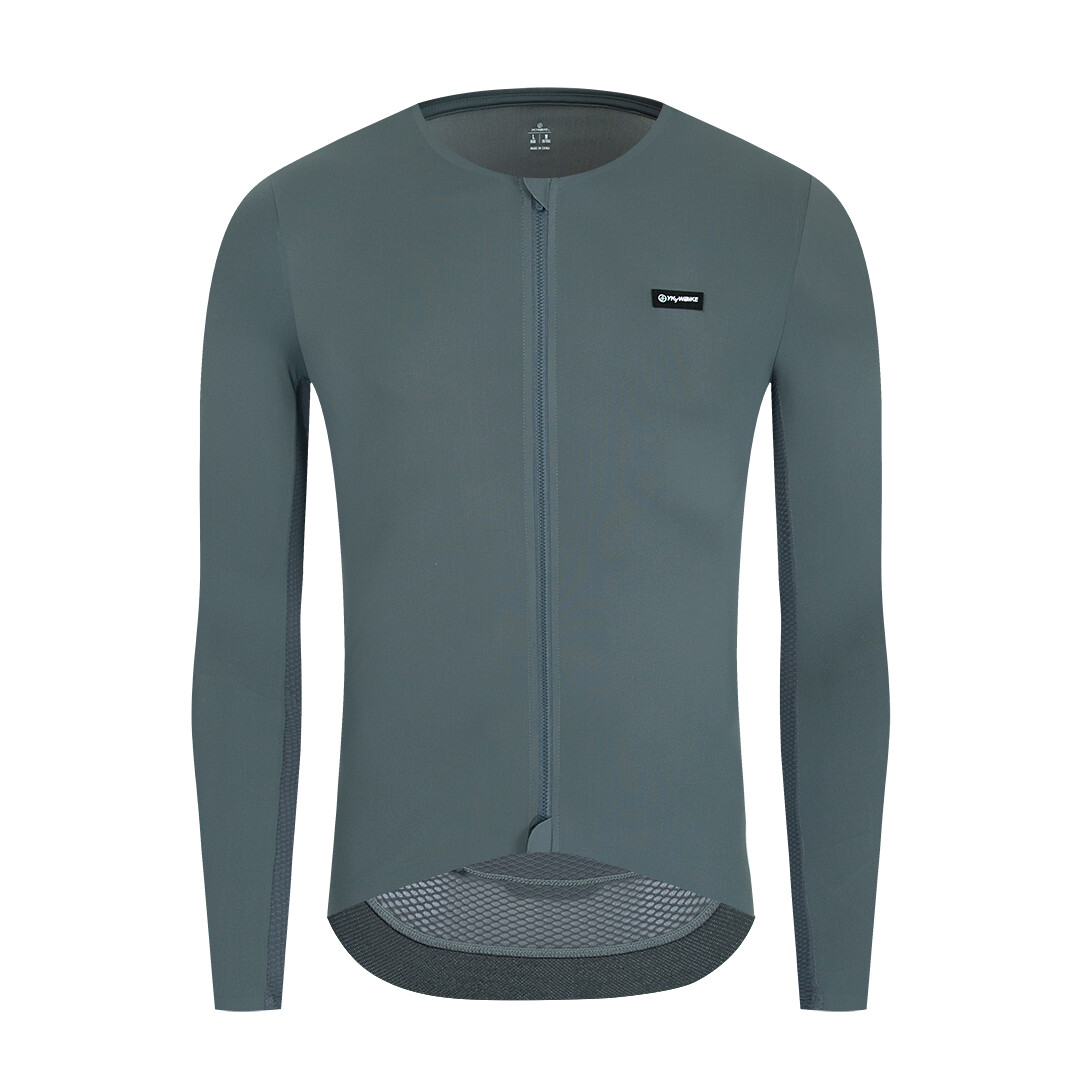 Mens Cycling Jersey Long Sleeve Bike collarless Shirts UPF50+ Bicycle Jersey