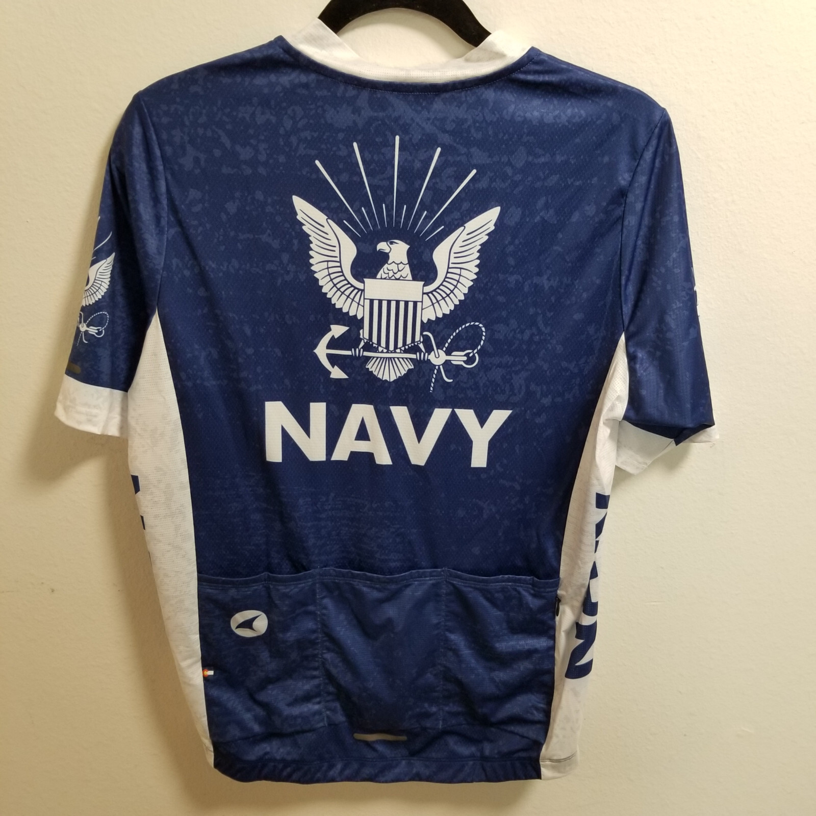 Pactimo Men’s Cycling Jersey Men’s Large – U.S. Navy – Blue & White – New w/Tags