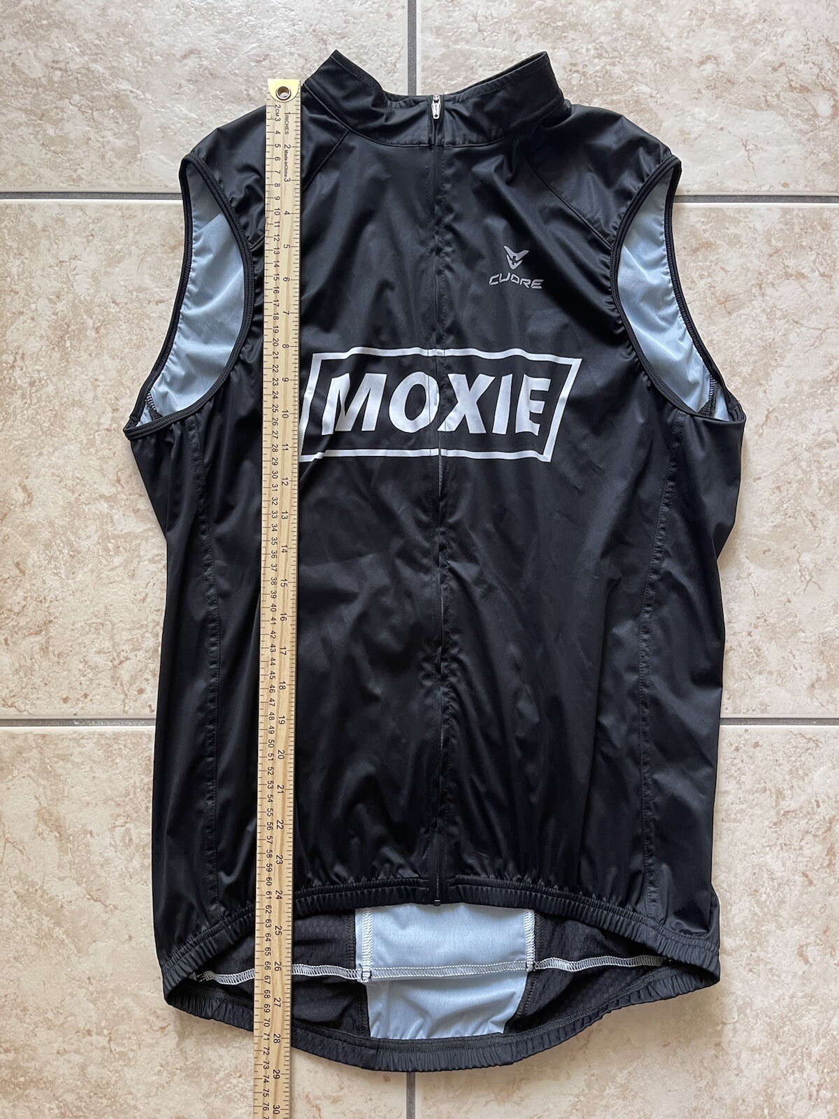 Cuore Men’s Sleeveless Moxie Racing Cycling Vest Black Large Training Bike Top