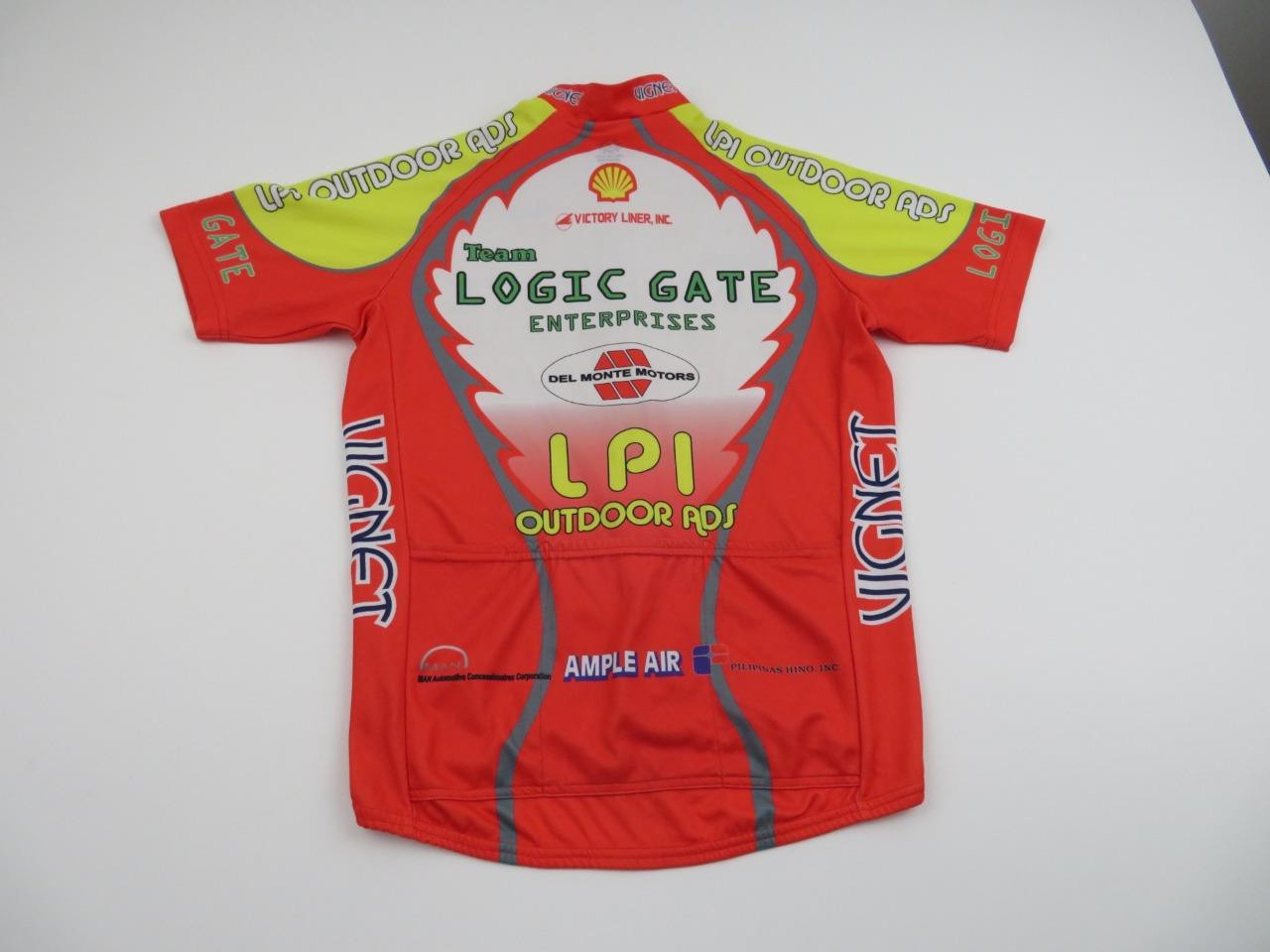 Edlee Men’s Hi Viz Orange LPI Logic Gate Vignet Bike Jersey XS Cycling Shirt