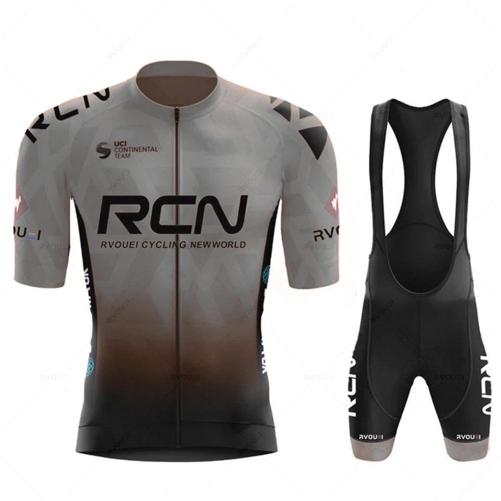Rcn Men’s Cycling Jersey Set Breathable Summer Road Bike Riding Mtb Sports Kit