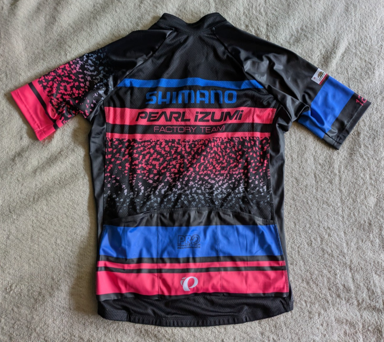 PEARL IZUMI Custom Elite Cycling Jersey Mens XL Race Cut Blue Black Shimano