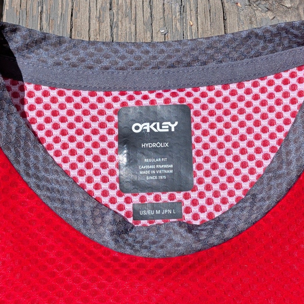 NWT Oakley Factory Pilot Seeker 75 SS MTB Jersey Men’s Medium Red Grey