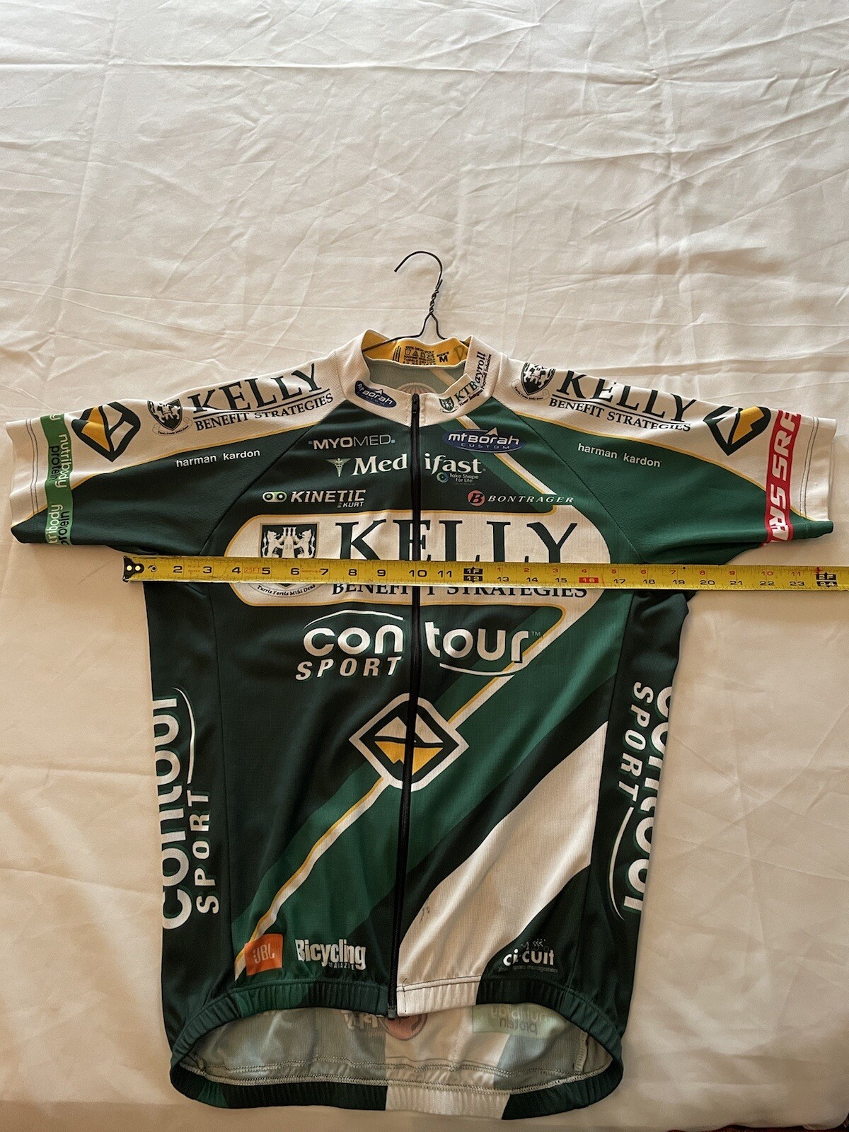Bicycle Bike Jersey Full Zipper Short Sleeve Summer GREEN