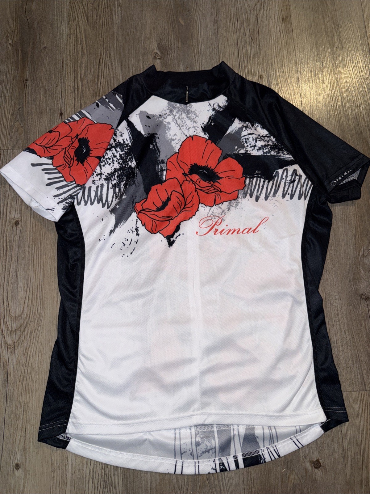 Primal Women’s Cycling Jersey Size XL Bike Shirt Short Sleeves Poppy Floral NWOT