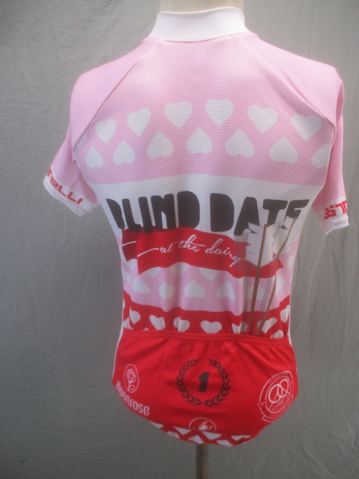 Castelli Size S Women Multicolor Cycling Compression Short Sleeve Zip Jacket 853