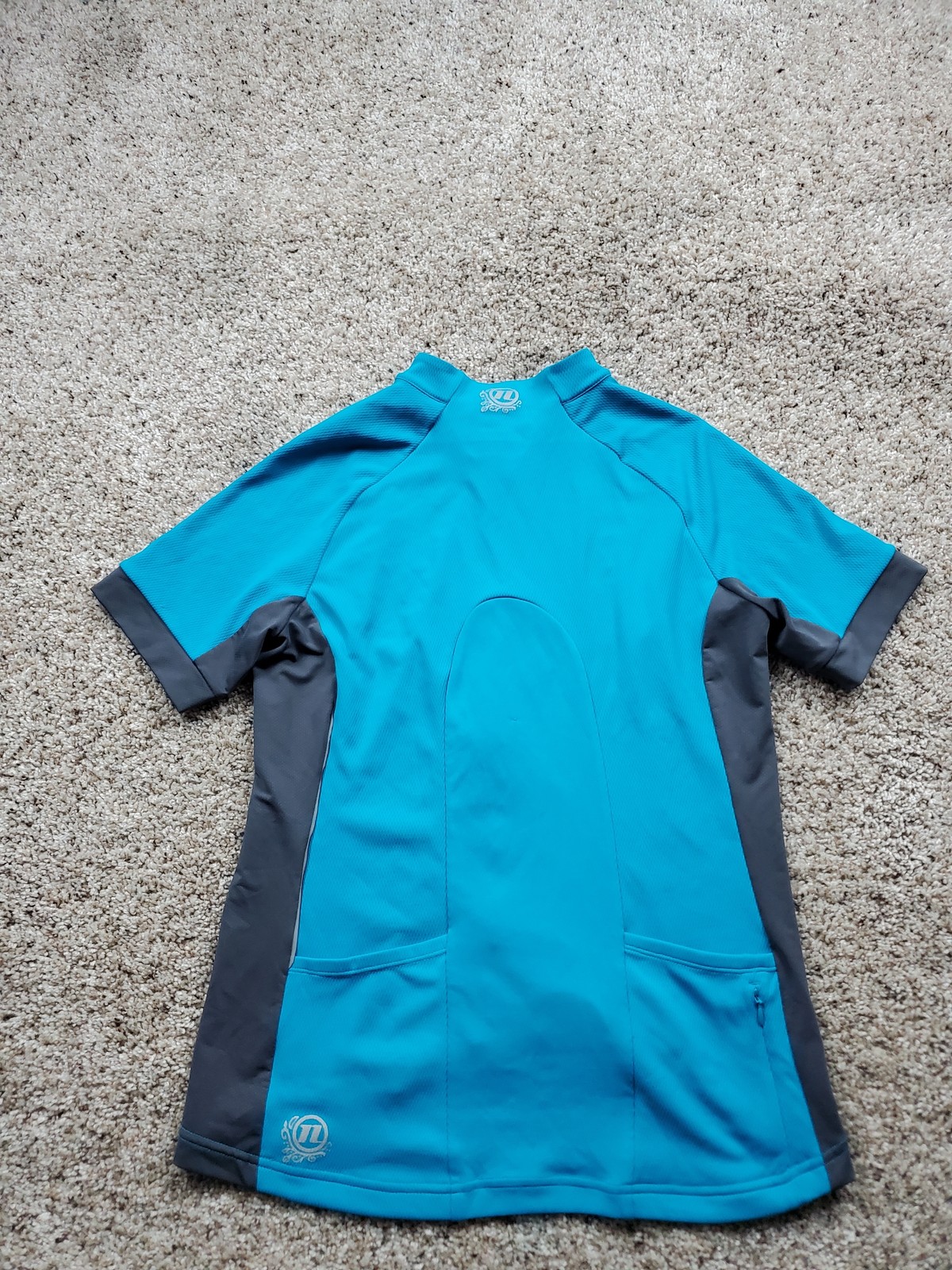 Novara Cycling Jersey Womens Medium Blue Gray Short Sleeve Bike Shirt Polyester