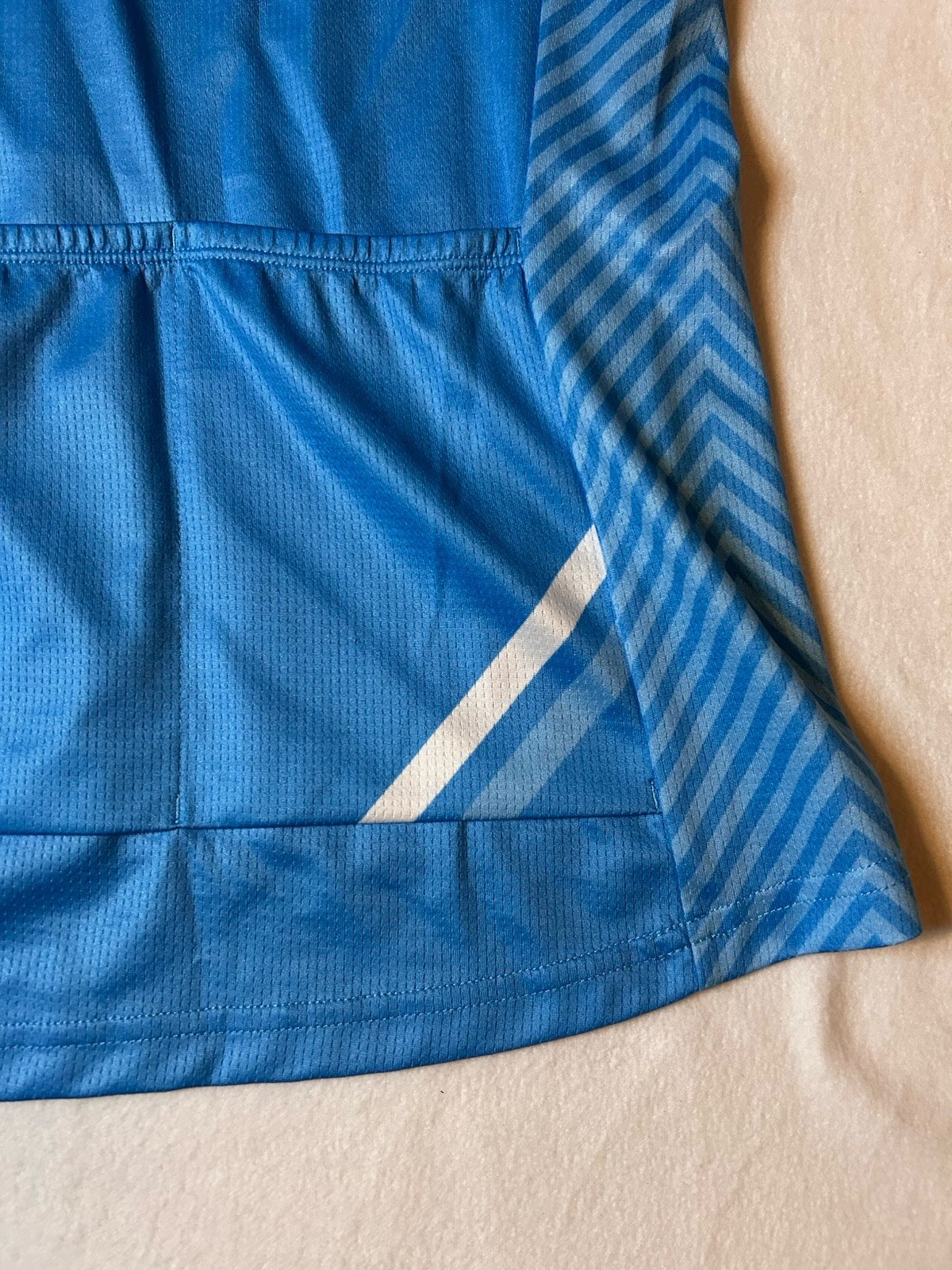 Bontrager Trek Travel Womens L Blue 3/4 Zip Cycling Bike Jersey Pockets