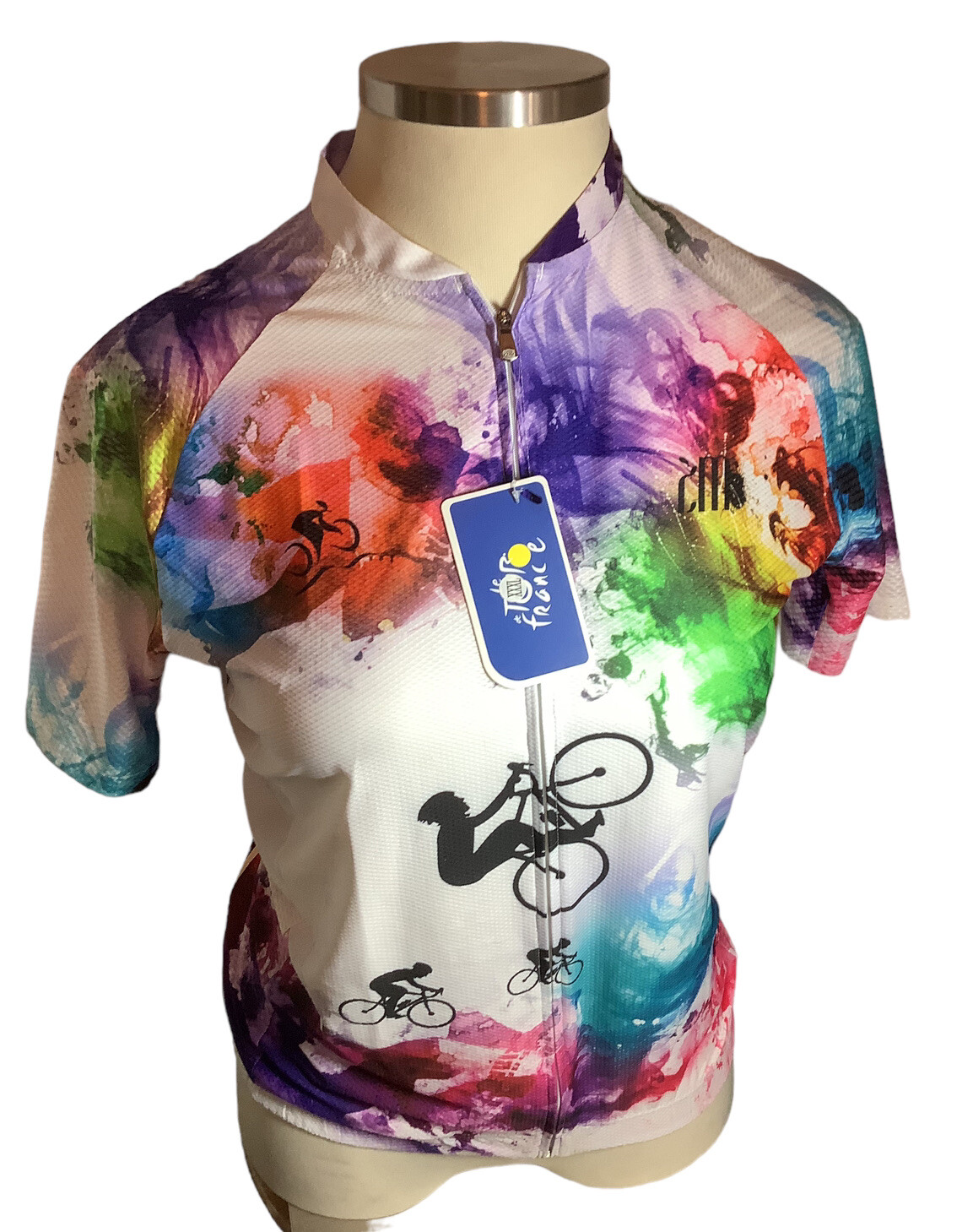 NWT Womens Cycling Jersey XXXL CHUANG DI Front Pockets Non Slip Waist