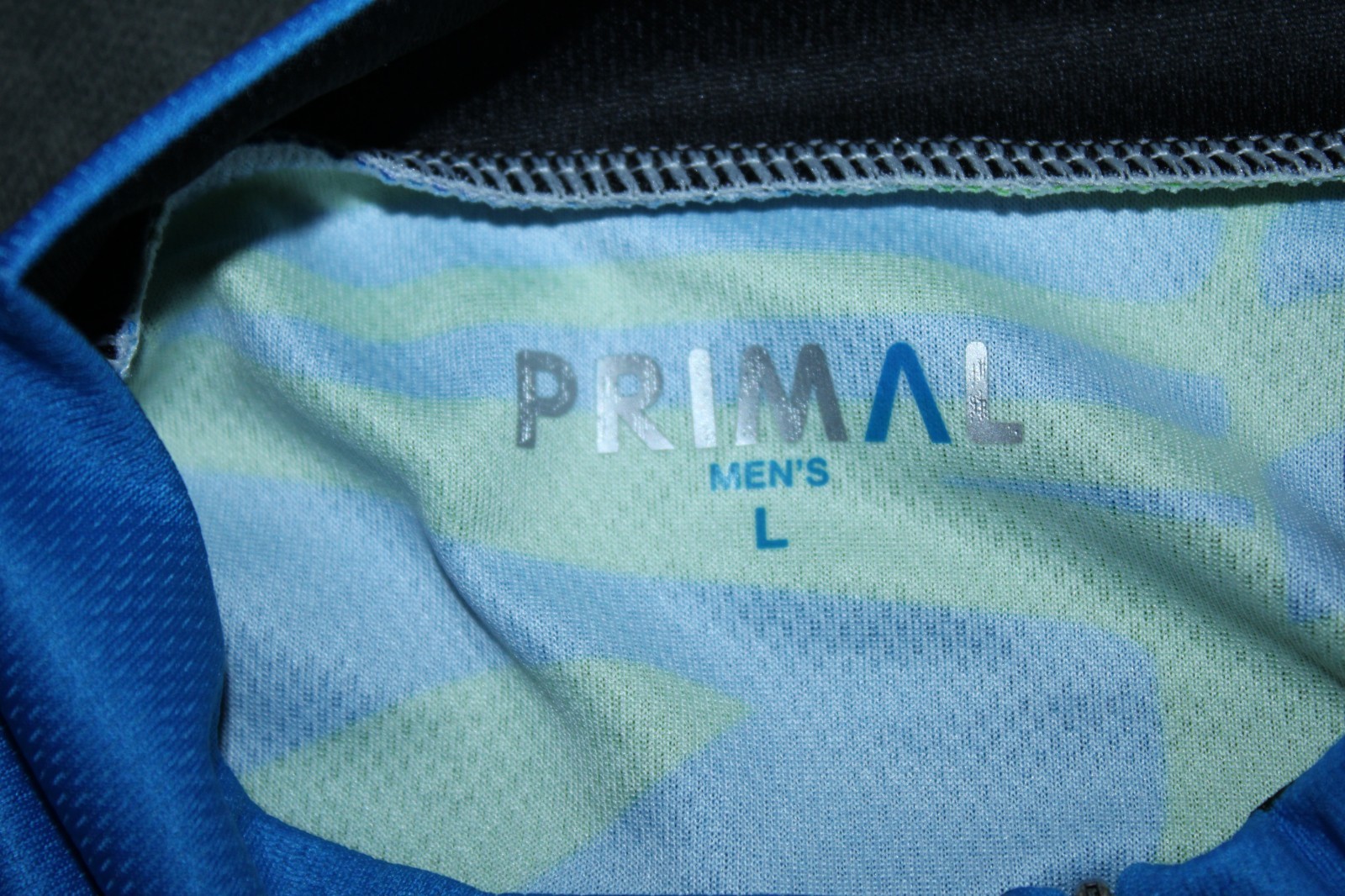 Primal Men’s Cycling Jersey Large Rear Pockets 46″ Chest 25/30″ T2B Activewear ~