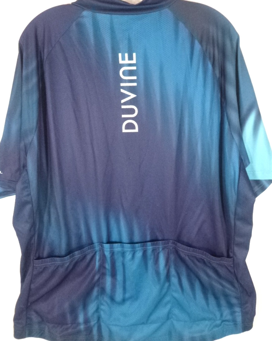 Primal Duvine-Mens Short Sleeve Cycling Jersey-Full Zip-3XL XXXL-Blue
