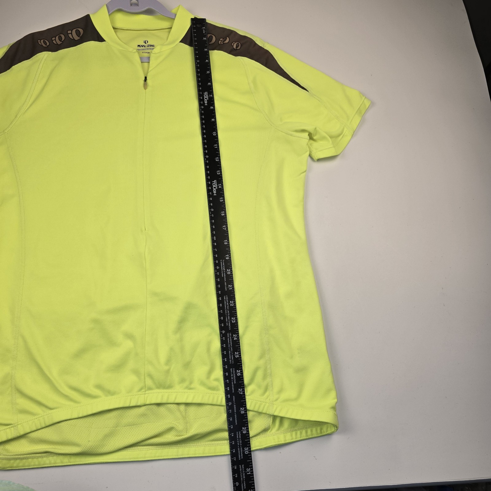 Pearl Izumi Mens XL Half 1/2 Zip Cycling Jersey Short Sleeve Road Yellow Biking