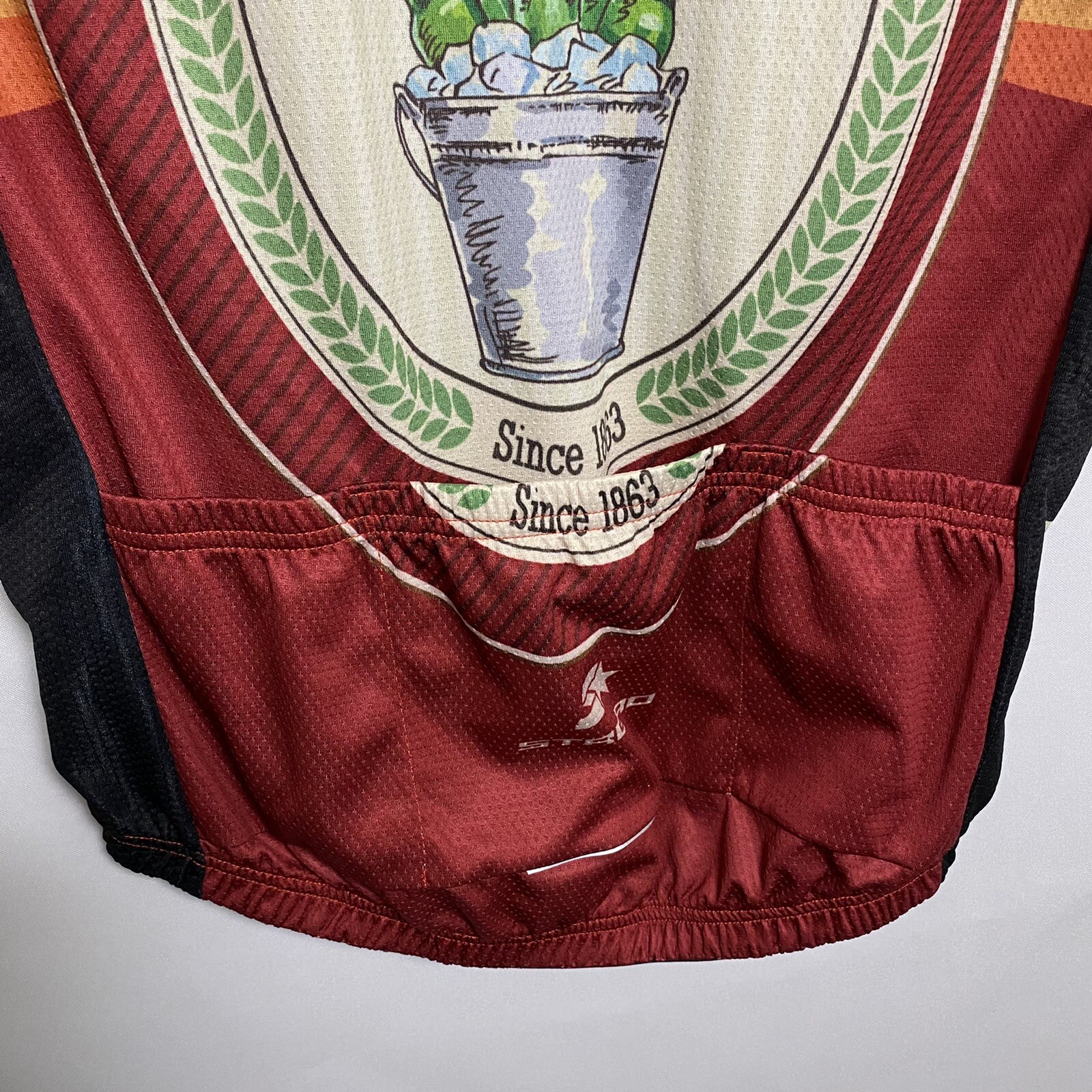Cycling Jersey Strgao Beer & Bike SS Graphics Mesh On Sides Full Zip Size Med