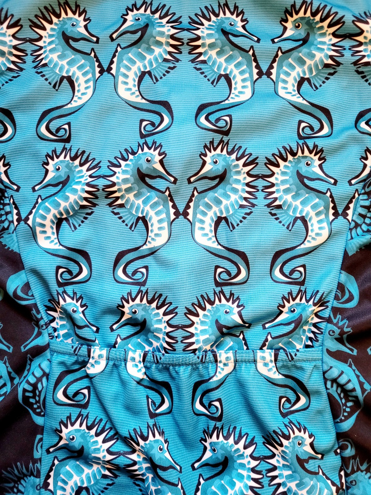 Primal Wear Sea Horses Cycling Jersey Ladies M No Sleeve 3/4 Zip New Free Shipp.