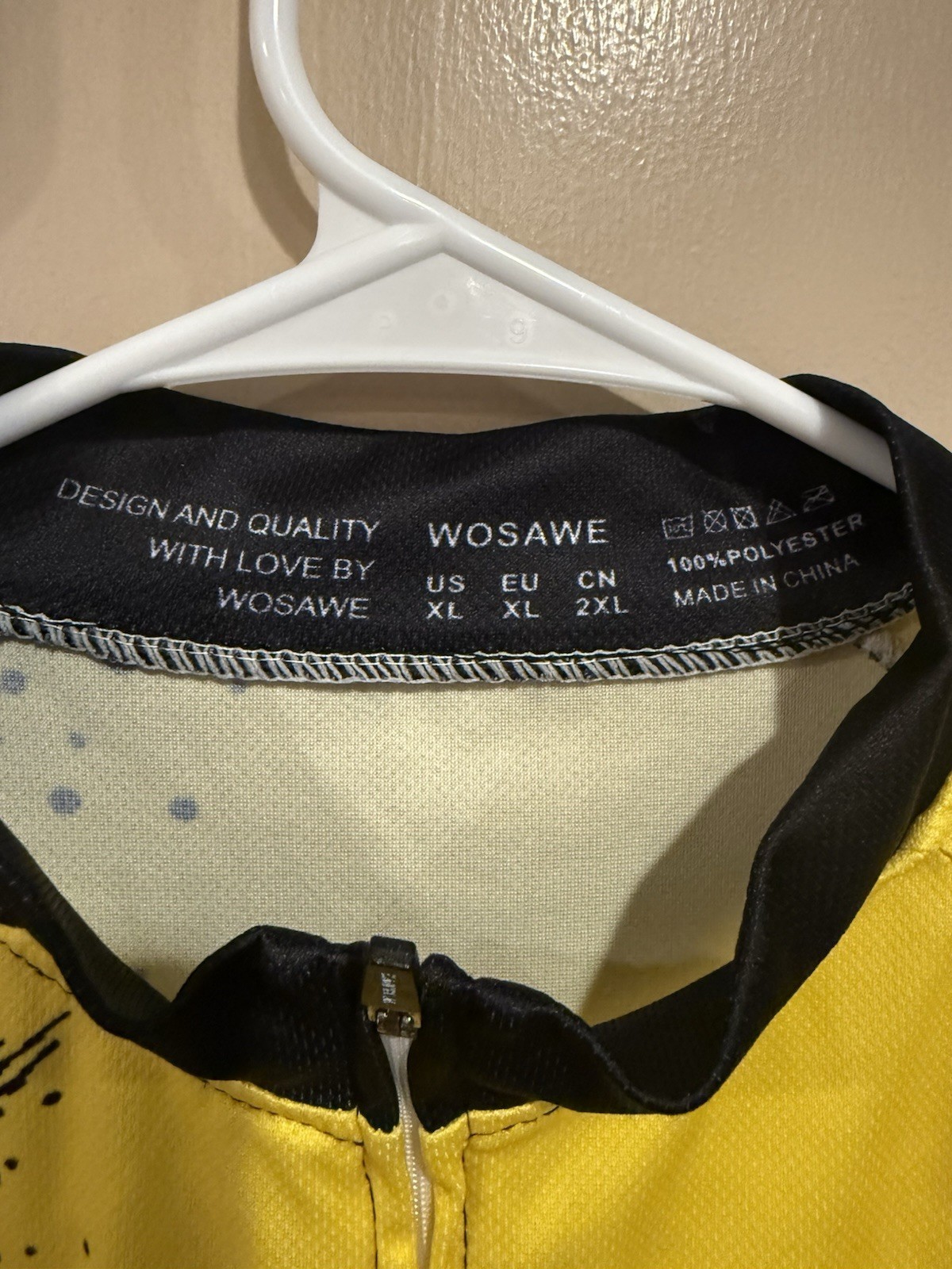 Wosawe XL Cycling Jersey Elastic Waist Full Length Zipper Vented Lightweight