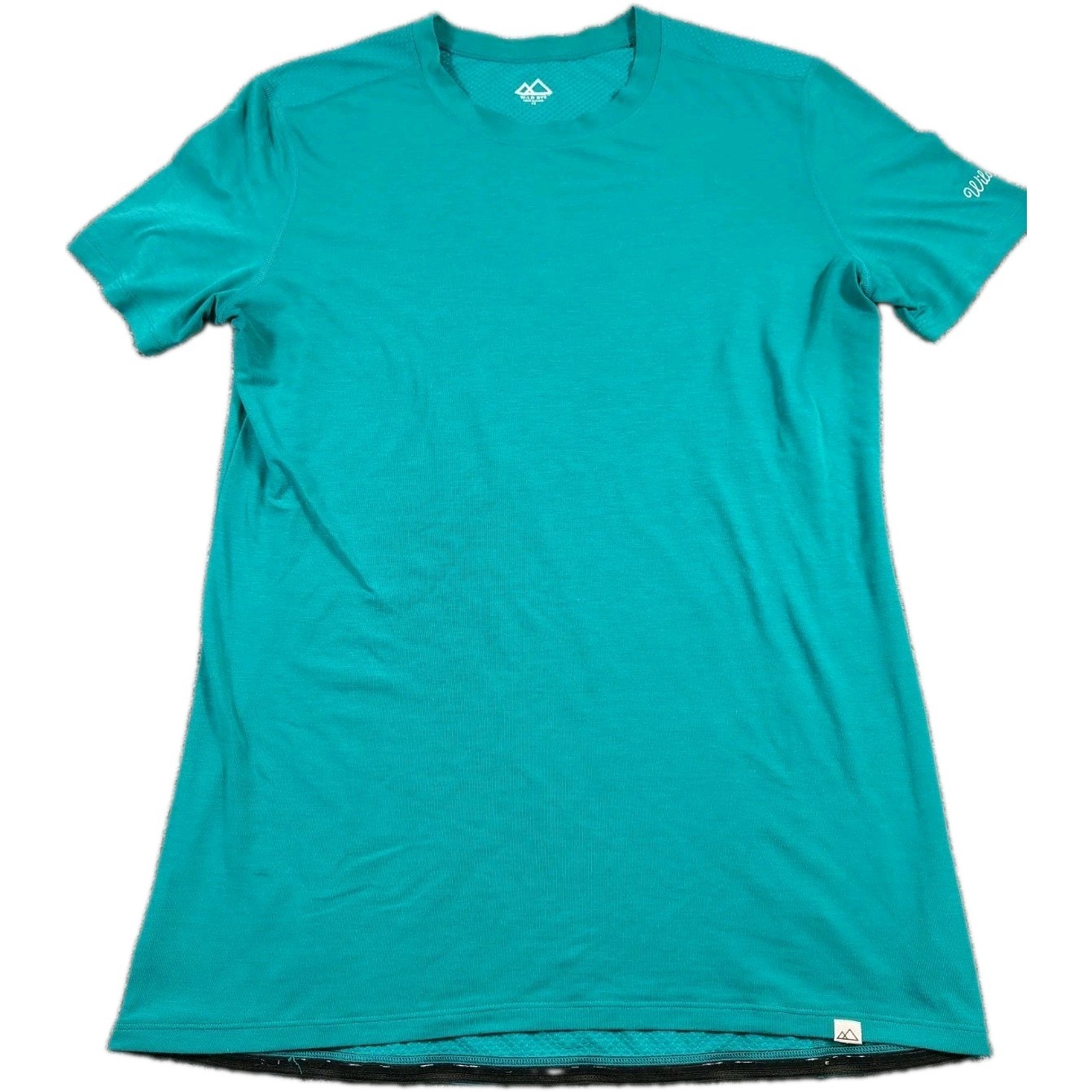 Wild Rye Cycling Shirt Womens 14 Teal Mountain Biking Stretch Quick Dry Wool