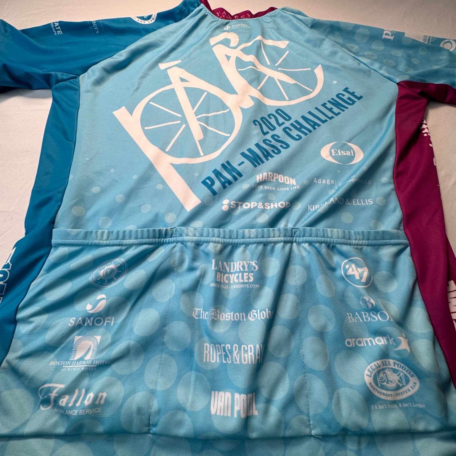 New Balance Cycling Jersey 2020 Pan-Mass Challenge Blue Mens XL Full Zip