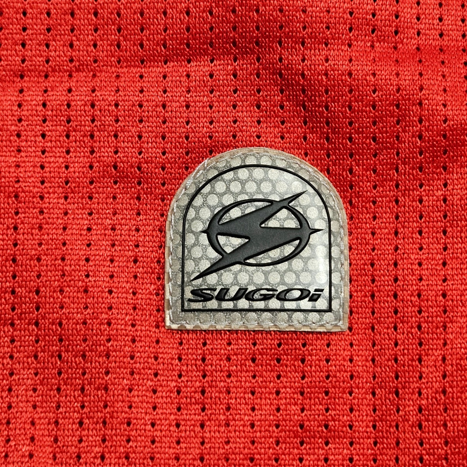 Sugoi Cycling Jersey Vest Large Red Coretech Mesh Sleeveless Quarter Zip Pocket